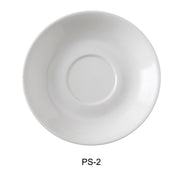 Yanco PS - 2 Piscataway - 2 5 5/8" Saucer, China, Round, White, Pack of 36