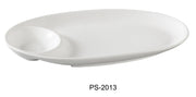 Yanco PS - 2013 Piscataway 13" x 7" Oval Compartment, China, White, Pack of 12