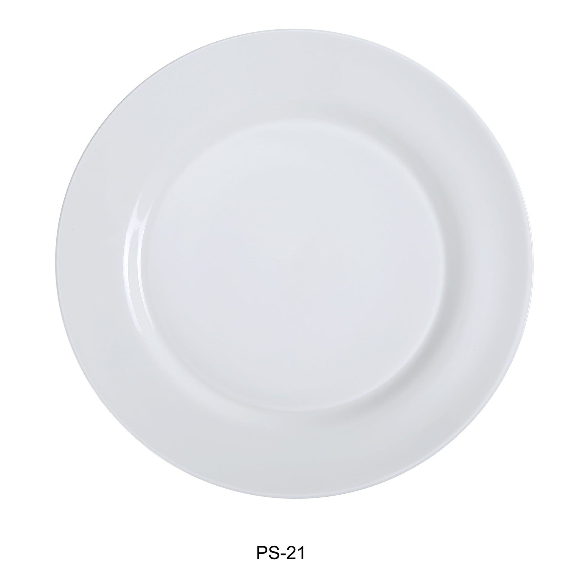 Yanco PS - 21 Piscataway - 2 12" Round Plate, China, White, Pack of 12