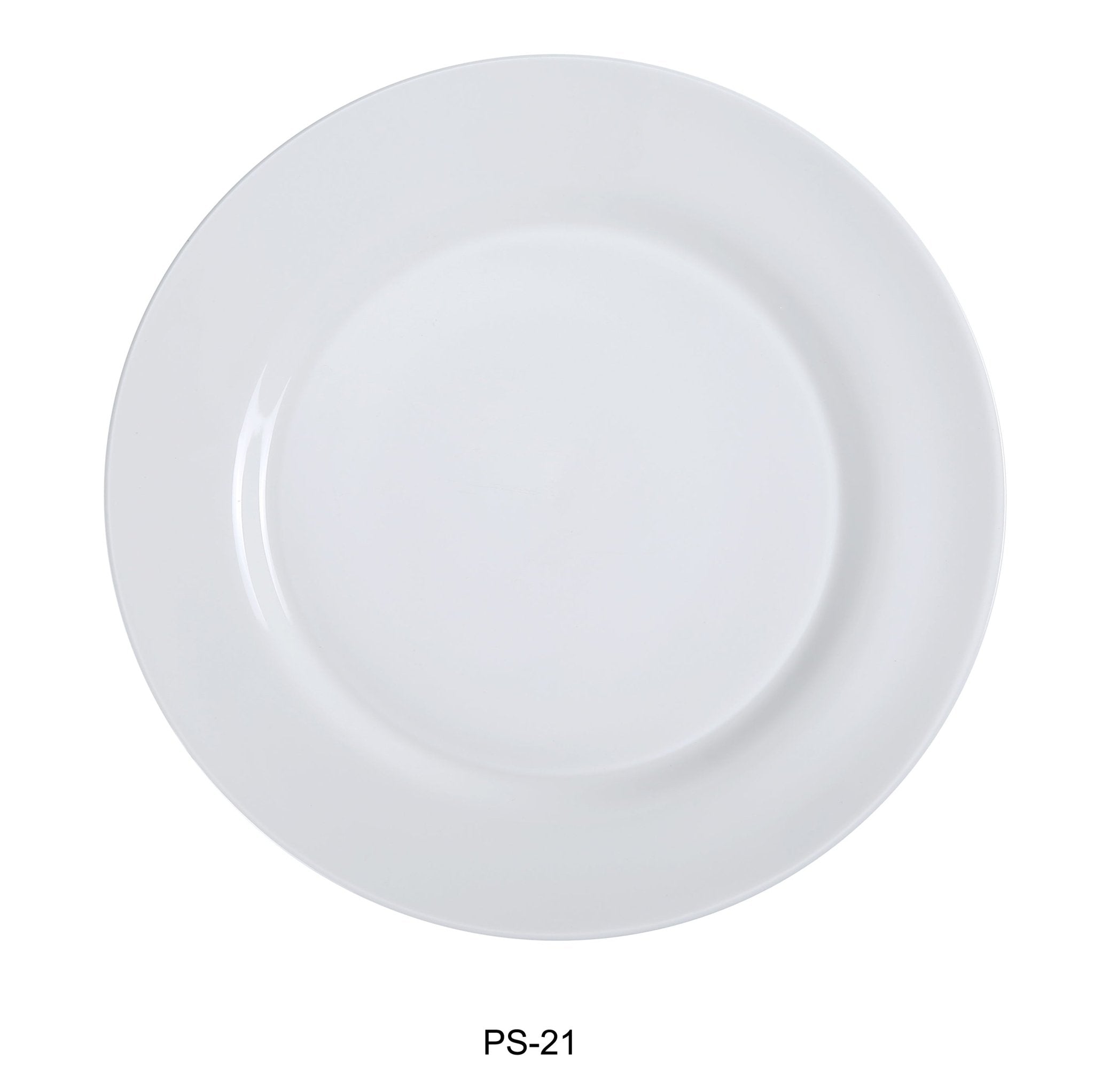 Yanco PS - 21 Piscataway - 2 12" Round Plate, China, White, Pack of 12