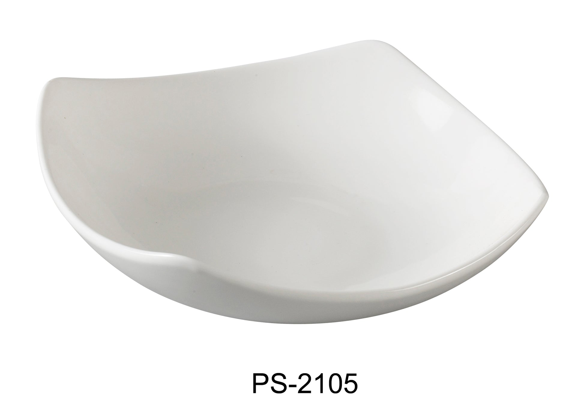Yanco PS - 2105 Piscataway 5 1/2" Square Bowl, 6 Oz, China, White, Pack of 36
