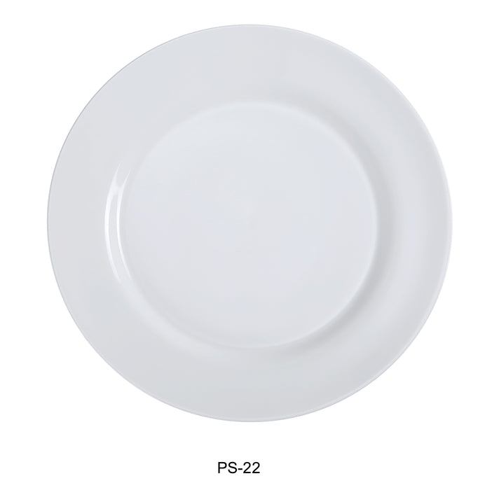 Yanco PS-22 Piscataway-2 8 1/4" Round Plate, China, White, Pack of 36
