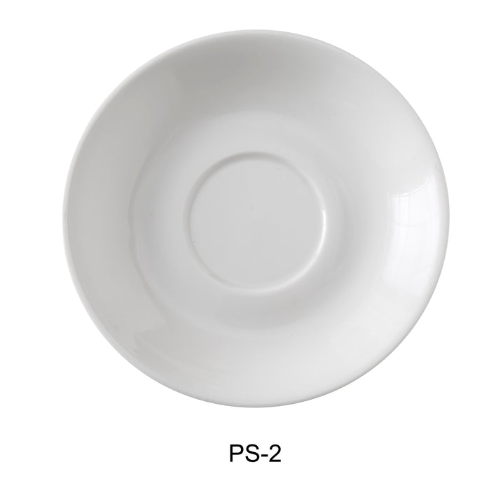 Yanco PS-2 Piscataway-2 5 5/8" Saucer, China, Round, White, Pack of 36