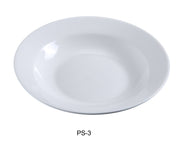 Yanco PS - 3 Piscataway - 2 9" Soup Plate, 10 Oz, China, Round, White, Pack of 24