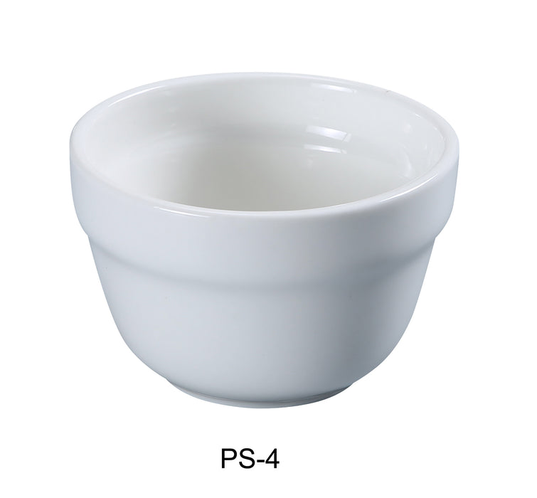 Yanco PS-4 Piscataway-2 3 3/4" Bouillon Cup, 7 Oz, China, Round, White, Pack of 36