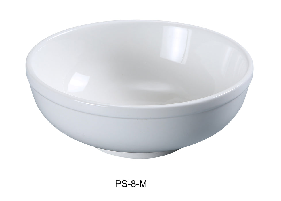 Yanco PS-8-M Piscataway-2 8 1/2" Menudo Bowl, 48 Oz, China, Round, White, Pack of 24