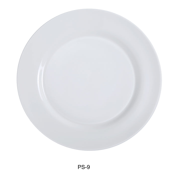 Yanco PS-9 Piscataway-2 9 1/2" Round Plate, China, White, Pack of 24