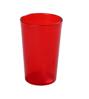 Yanco PT - 010R Tumbler, 9.5 oz Capacity, 4.25"‚ Height, 2.65"‚ Diameter, Plastic, Red Color, Pack of 72