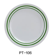 Yanco PT - 106 Pine Tree Round Bread Plate, 6.25" Dia. Melamine, Pack of 48