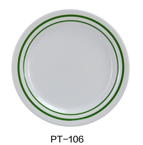 Yanco PT - 106 Pine Tree Round Bread Plate, 6.25" Dia. Melamine, Pack of 48