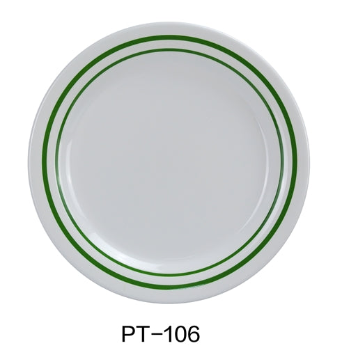 Yanco PT-106 Pine Tree Round Bread Plate, 6.25" Dia. Melamine, Pack of 48