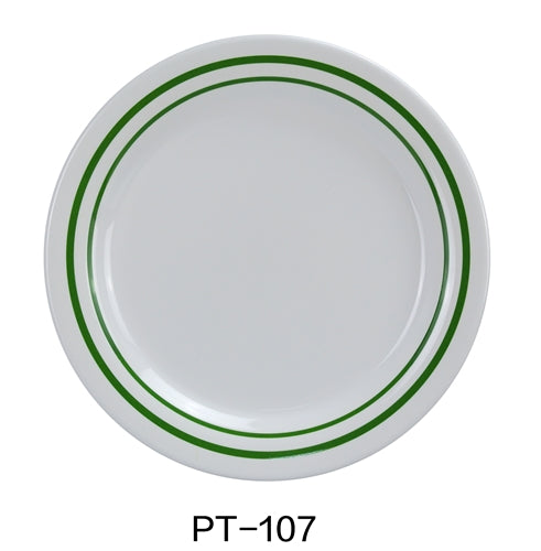 Yanco PT-107 Pine Tree Round Dinner Plate, 7.25" Dia. Melamine, Pack of 48
