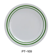 Yanco PT - 109 Pine Tree Round Dinner Plate, 9" Diameter, Melamine, Pack of 24