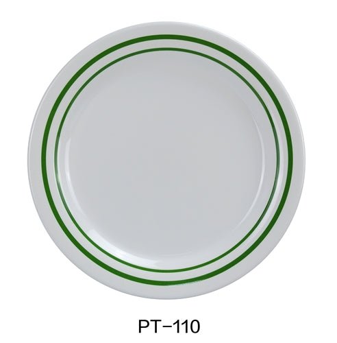 Yanco PT - 110 Pine Tree Round Dinner Plate, 10" Diameter, Melamine, Pack of 24
