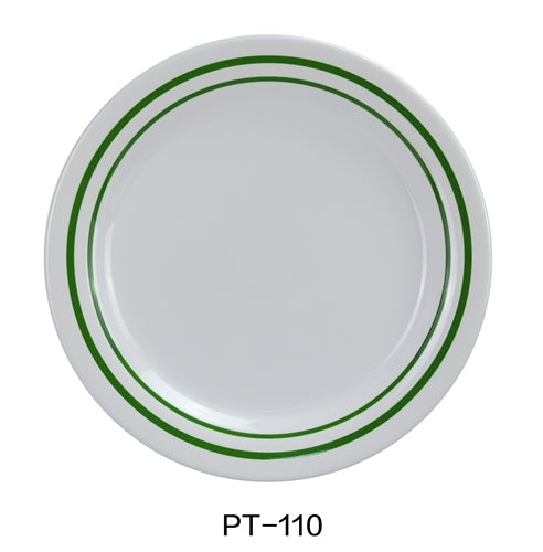 Yanco PT-110 Pine Tree Round Dinner Plate, 10" Diameter, Melamine, Pack of 24
