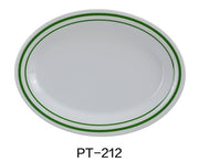 Yanco PT - 212 Pine Tree Oval Platter, 12" Length, 9" Width, Melamine, Pack of 12