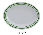 Yanco PT - 221 Pine Tree Oval Platter, 11.5" L, 8" Width, 0.75" H, Melamine, Pack of 24