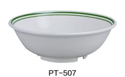 Yanco PT - 507 Pine Tree Rim Soup Bowl, 32 oz Capacity, 7.5" Diameter, 2.5" Height, Melamine, Pack of 48