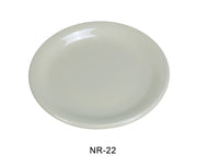 Yanco NR - 22 Normandy Plate, Narrow Rim, 8.375"‚ Diameter, China, American White Color, Pack of 36