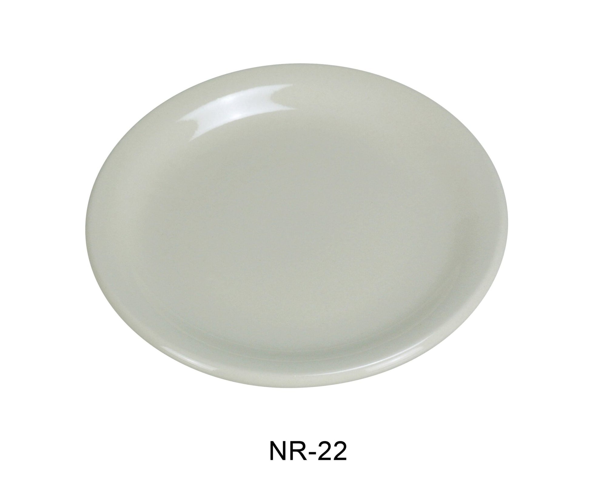 Yanco NR - 22 Normandy Plate, Narrow Rim, 8.375"‚ Diameter, China, American White Color, Pack of 36