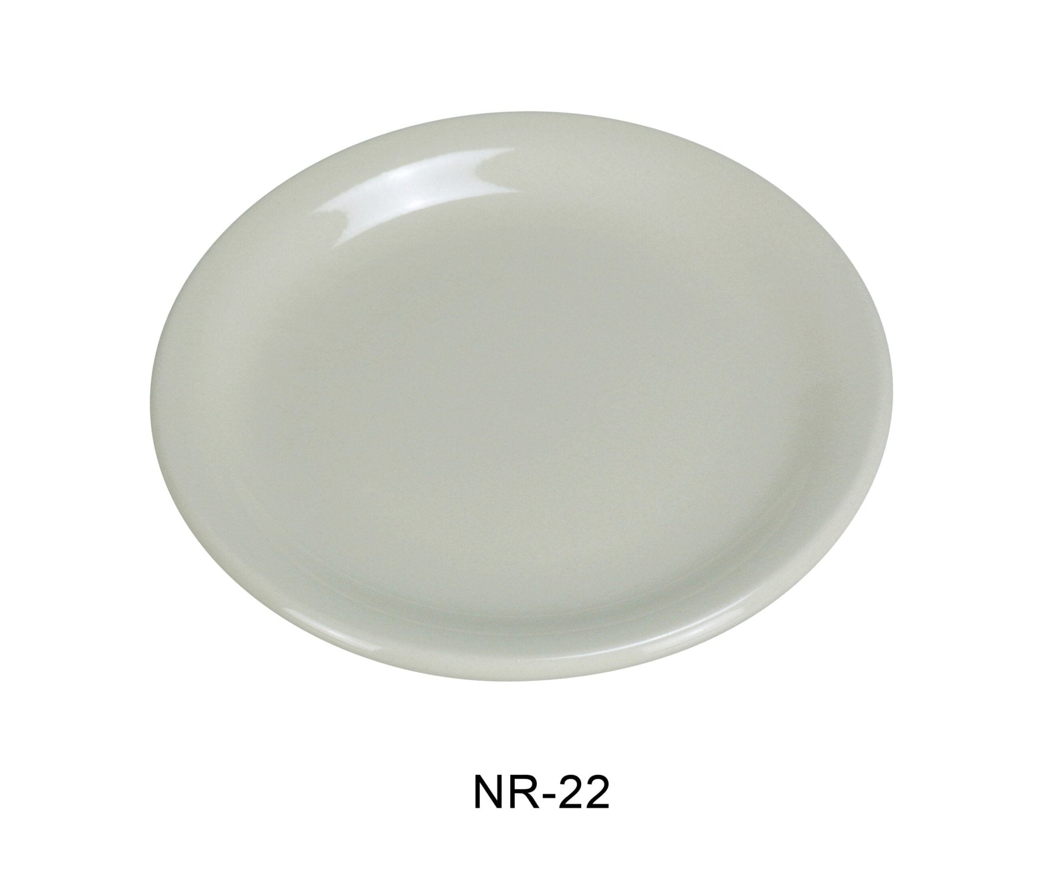 Yanco NR - 22 Normandy Plate, Narrow Rim, 8.375"‚ Diameter, China, American White Color, Pack of 36