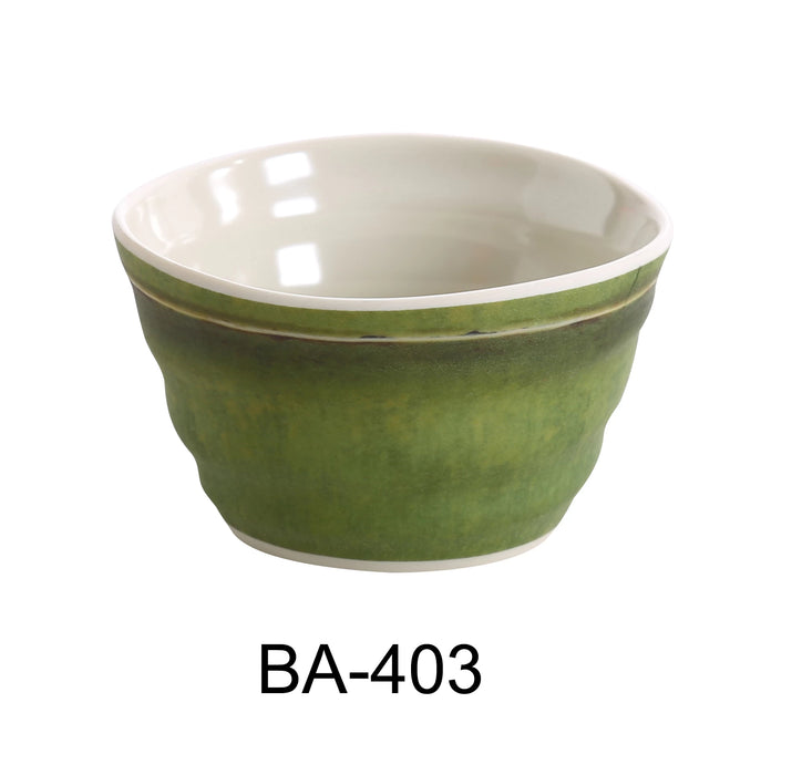 Yanco BA-403 Bamboo Style Collection, 3.5″ SAUCE DISH, 6 oz Capacity, 2″ Height, Round, Melamine, Pack of 48