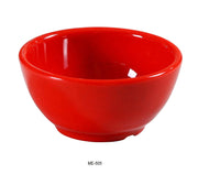 Yanco ME - 505 Mexico Bowl, 14 oz Capacity, 5"‚ Diameter, 2.5"‚ Height, Melamine, Red Color with Black Speckled, Pack of 48