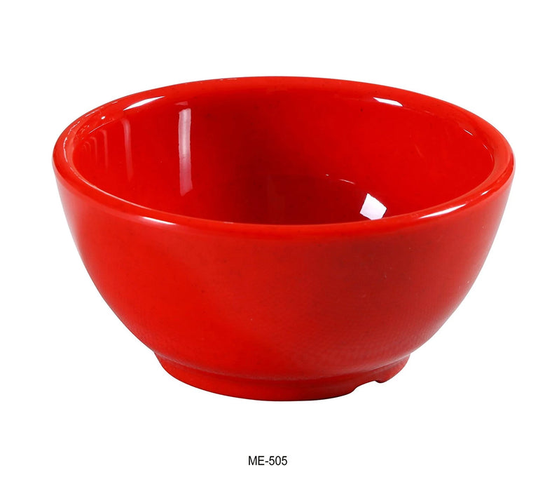 Yanco ME-505 Mexico Bowl, 14 oz Capacity, 5″ Diameter, 2.5″ Height, Melamine, Red Color with Black Speckled, Pack of 48