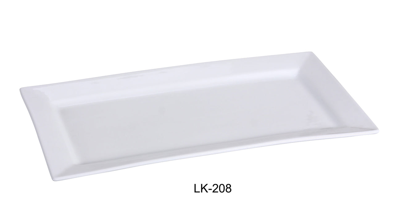 Yanco LK-208 Lion King Rectangular Plate, 8″ Length x 5.75″ Width, China, Bone White, Pack of 36