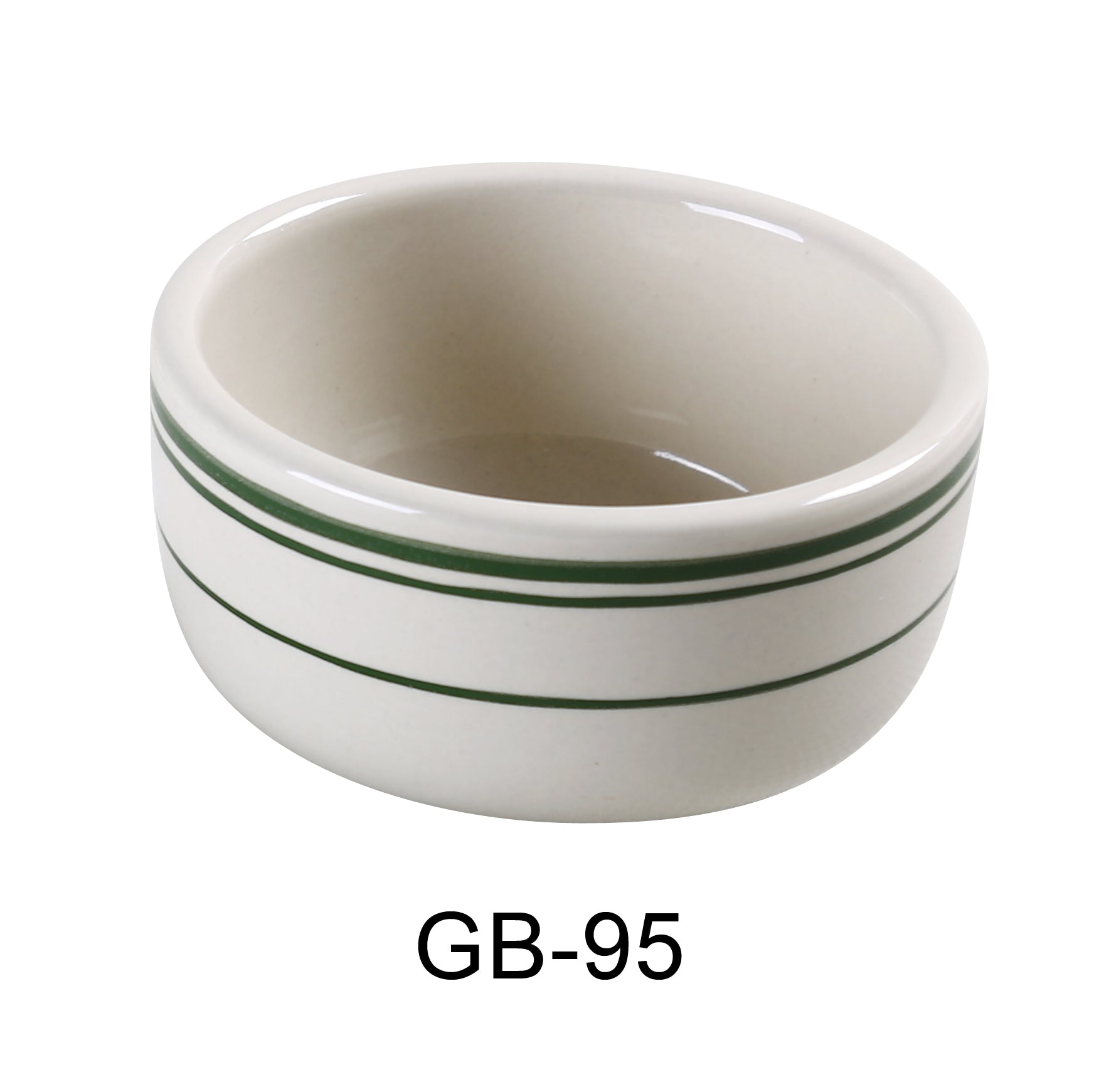 Yanco GB - 95 Green Band Jung Bowl, 9.5 oz Capacity, 4.35"‚ Diameter, 2"‚ height, China, American White Color, Pack of 36