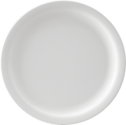 Melamine Round Dinner Plate, 11 inch White, Pack of 12