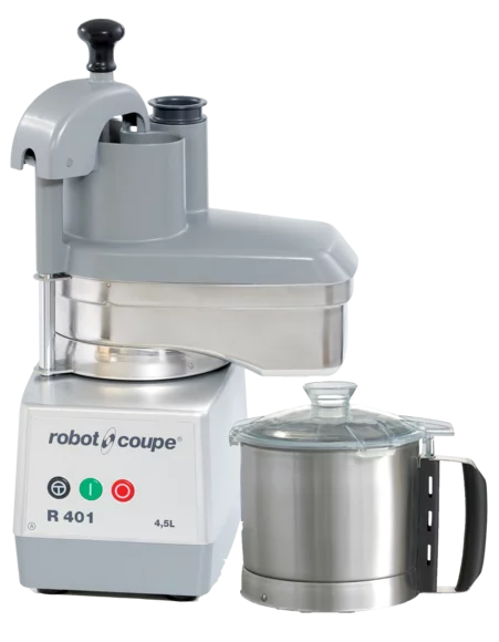 Robot Coupe R401 Food Processor with 4.5 L Stainless Steel Cutter Bowl, Continuous Feed - 1 1/2 HP, Single Phase
