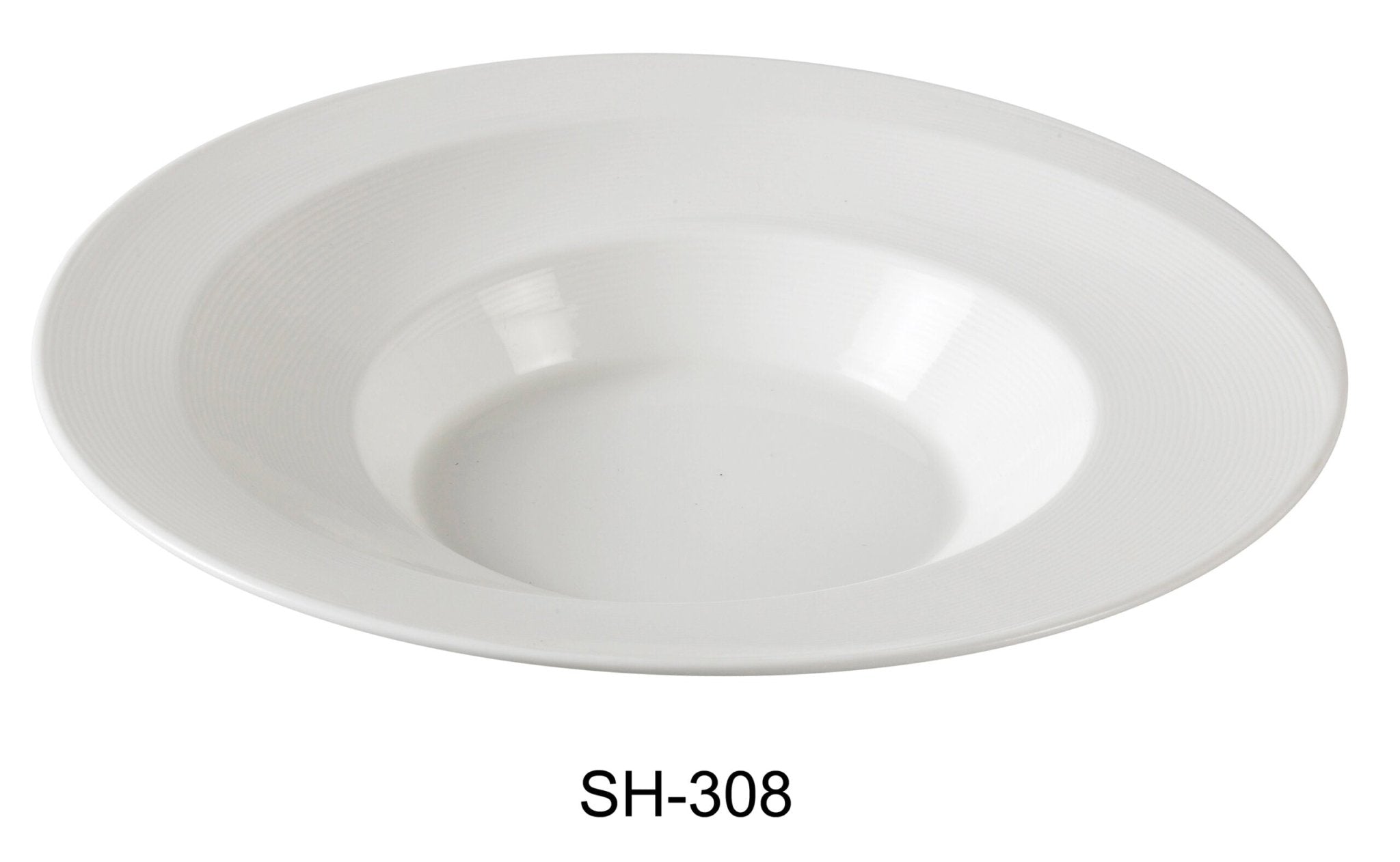 Yanco SH - 308 Shanghai 9"‚ Soup Plate, 12 - oz Capacity, China, Bone White (Pack of 24)