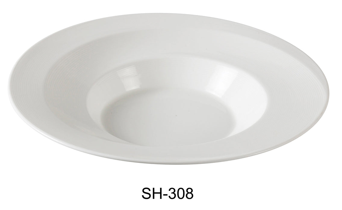 Yanco SH-308 Shanghai 9″ Soup Plate, 12-oz Capacity, China, Bone White (Pack of 24)