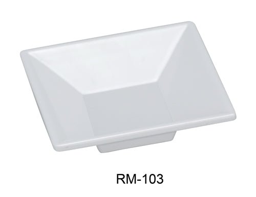 Yanco RM - 103 Rome 3" Small Square Dish, Melamine, White Color, Pack of 72