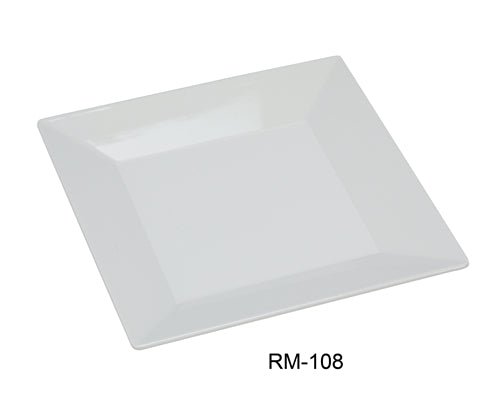 Yanco RM - 108 Rome 8" Square Plate, Melamine, White Color, Pack of 48