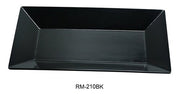 Yanco RM - 210BK Rome Rectangular Plate, 10" Length, 6" Width, Melamine, Black Color, Pack of 24