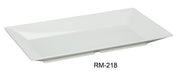 Yanco RM - 218 Rome Rectangular Plate, 18" Length, 10.5" Width, Melamine, White Color, Pack of 12