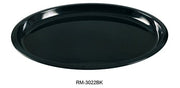 Yanco RM - 3022BK Rome Turkey Platter, 1.25" Height, 18" Width, 22" Length, Melamine, Black Color, Pack of 6