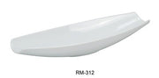 Yanco RM - 312 Rome Boat Plate, 12.5" Length, 3.75" Width, Melamine, White Color, Pack of 48