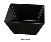 Yanco RM - 404BK Rome Square Bowl, 10 oz Capacity, 3.75" Length, 3.75" Width, 2.5" Height, Melamine, Black Color, Pack of 72