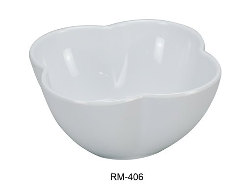 Yanco RM - 406 Rome Salad Bowl, 16 oz Capacity, 6" Diameter, Melamine, White Color, Pack of 48
