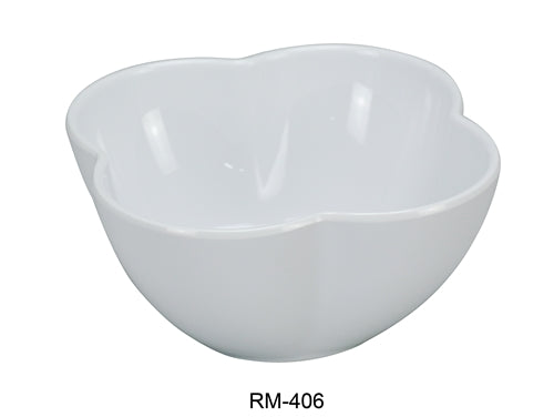 Yanco RM-406 Rome Salad Bowl, 16 oz Capacity, 6" Diameter, Melamine, White Color, Pack of 48
