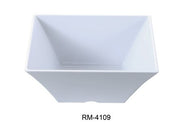 Yanco RM - 4109 Rome 10" Square Bowl, 98 oz Capacity, 4" Hight", Melamine, White Color, Pack of 12