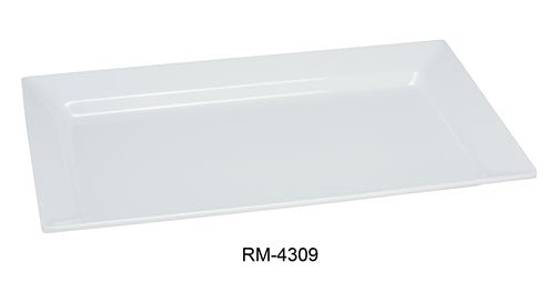 Yanco RM - 4309 Rome Display Plate, 17.5" Length, 10.75" Width, Melamine, White Color, Pack of 12