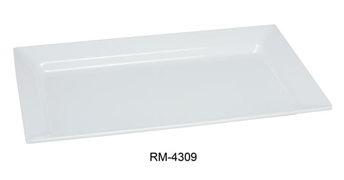 Yanco RM-4309 Rome Display Plate, 17.5" Length, 10.75" Width, Melamine, White Color, Pack of 12