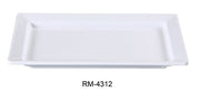 Yanco RM - 4312 Rome Deep Display Plate, 12" Length, 8.5" Width, Melamine, White Color, Pack of 12