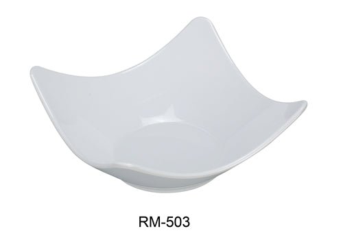 Yanco RM - 503 Rome 3.25" Square Bowl, 6 oz Capacity, Melamine, White Color, Pack of 72