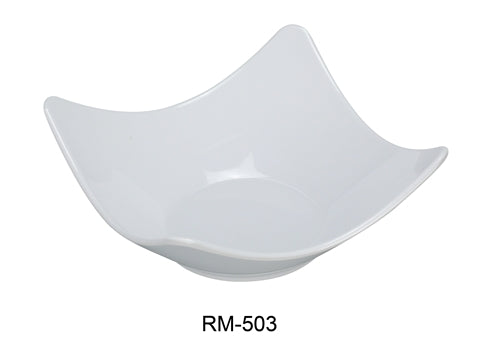 Yanco RM-503 Rome 3.25" Square Bowl, 6 oz Capacity, Melamine, White Color, Pack of 72
