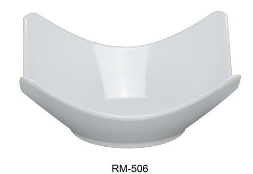 Yanco RM - 506 Rome 6.25" Square Salad Bowl, 12 oz Capacity, Melamine, White Color, Pack of 48